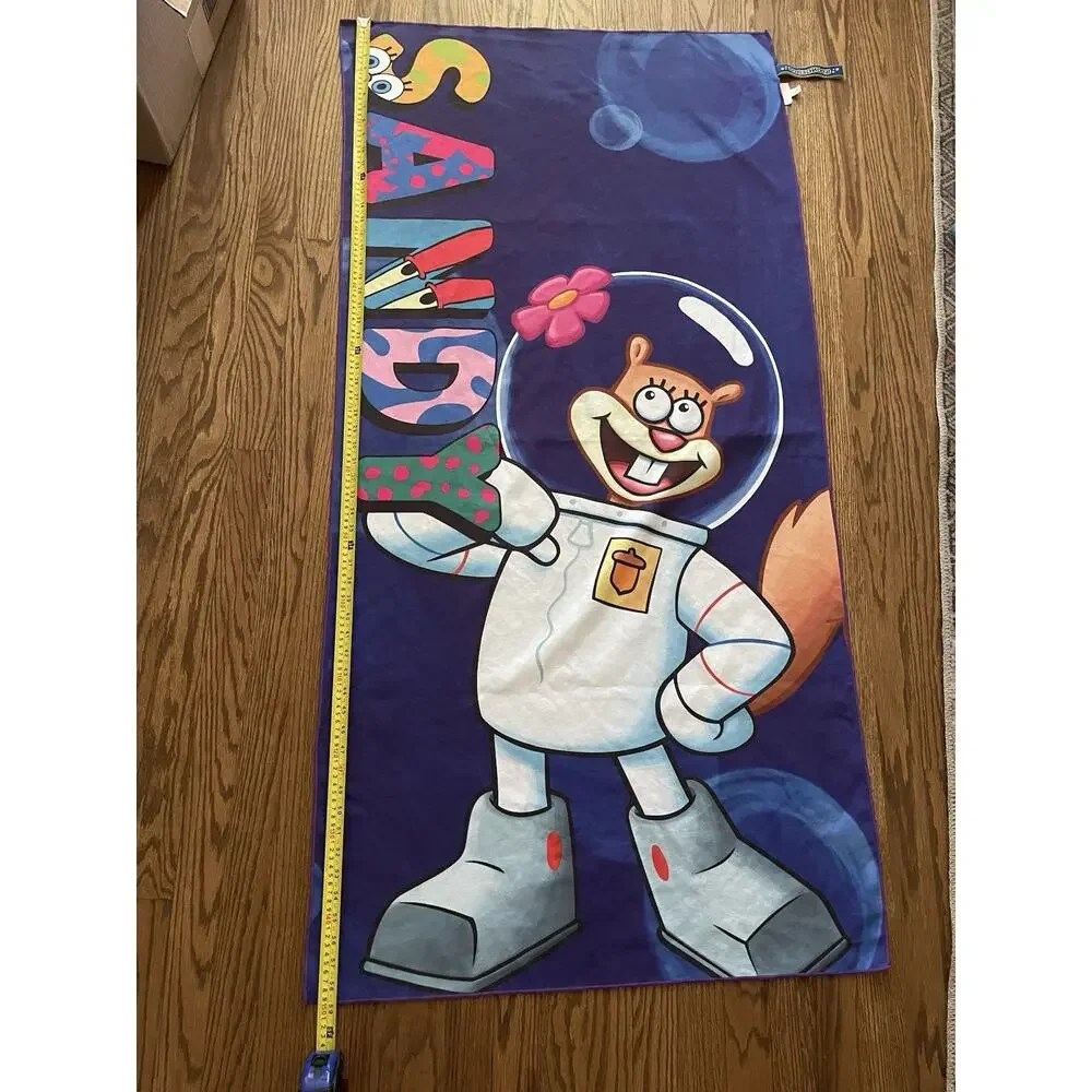 Sandy Cheeks SpongeBob Beach Towel Thin Beach Tech Eco-Friendly Microfiber 59x29